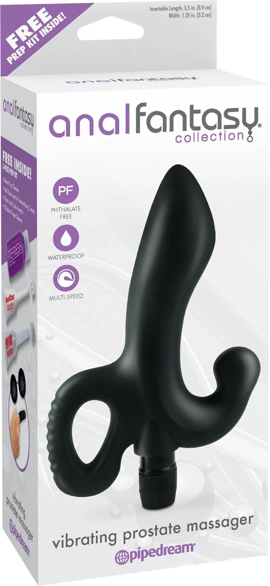 массажер простаты pipedream vibrating prostate massager, с вибрацией, чёрный в России