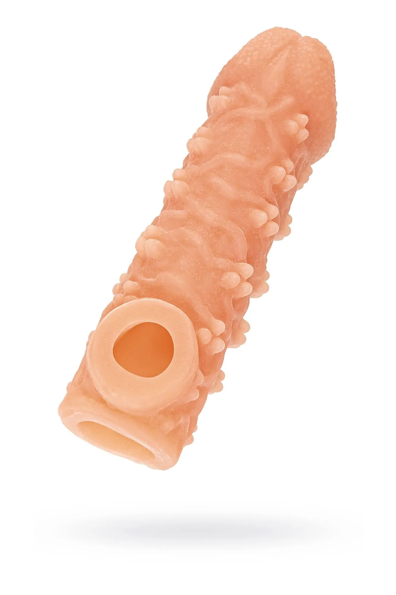 насадка kokos реалистичная с дополнительной стимуляцией, tpe, телесная, 13,8 см в России