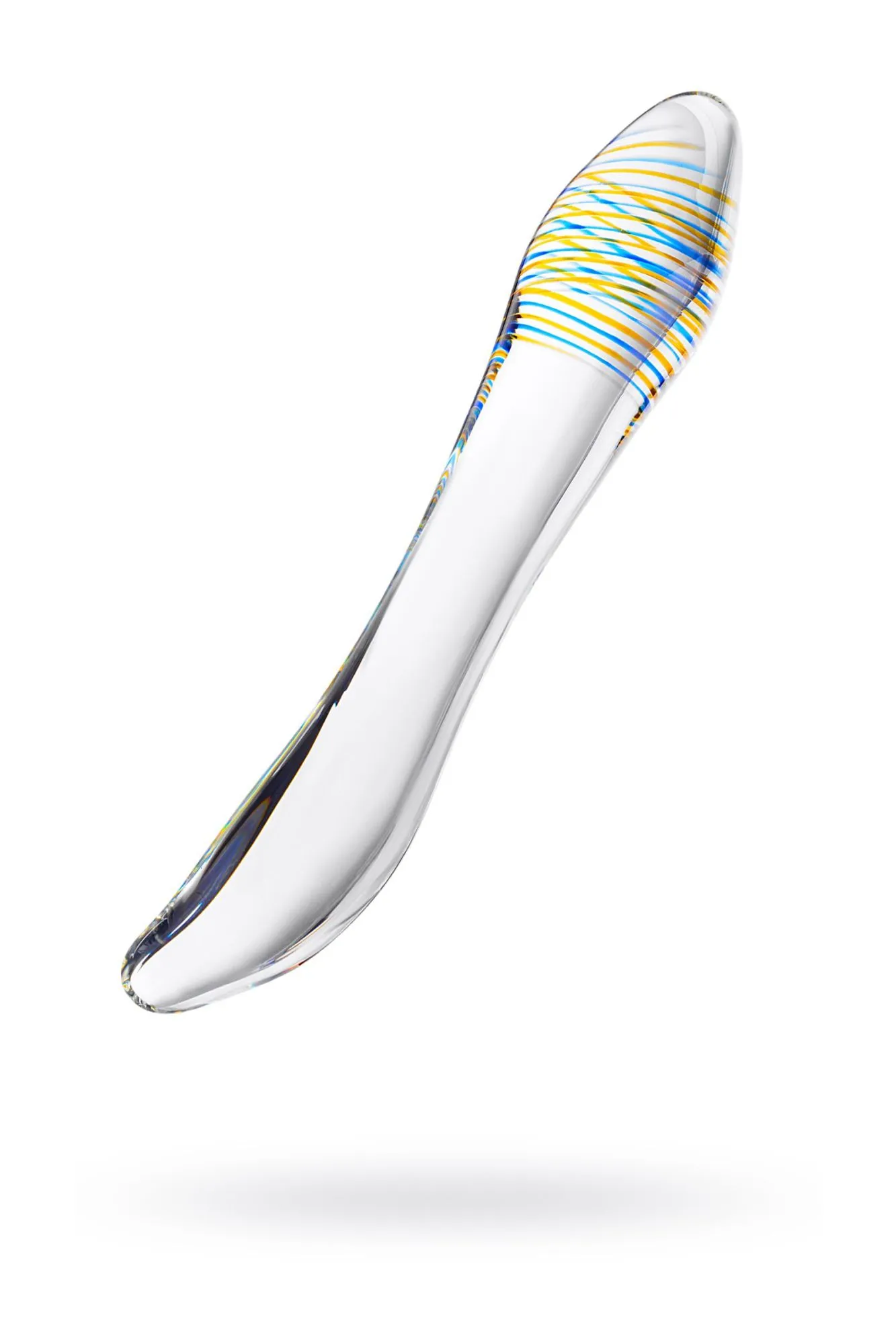 двусторонний фаллоимитатор sexus glass, стекло, прозрачный, 22 см в России