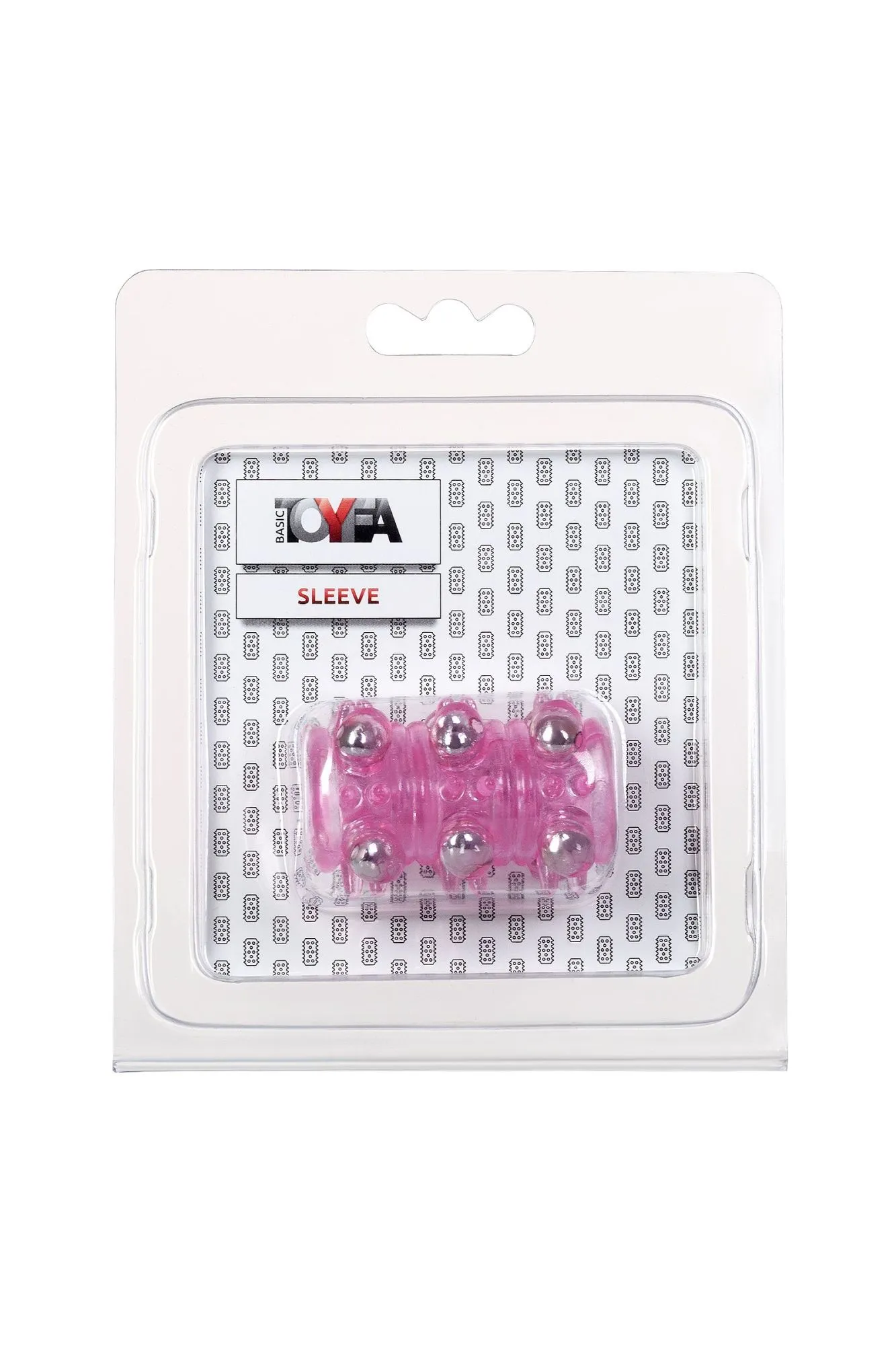 насадка с бусинками toyfa, tpe, розовая, 5 см в России