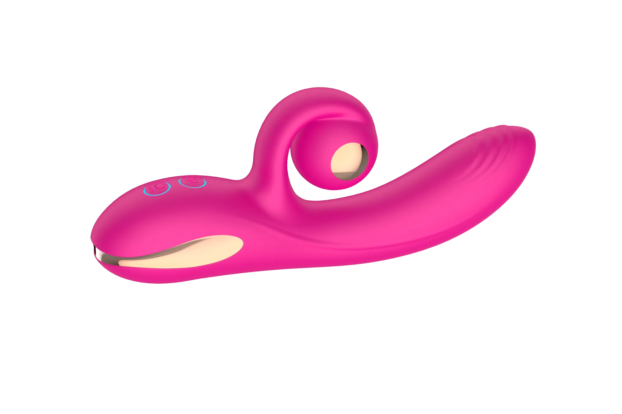 силиконовый вибратор-кролик с функцией вращения sw3052-hot-pink в России