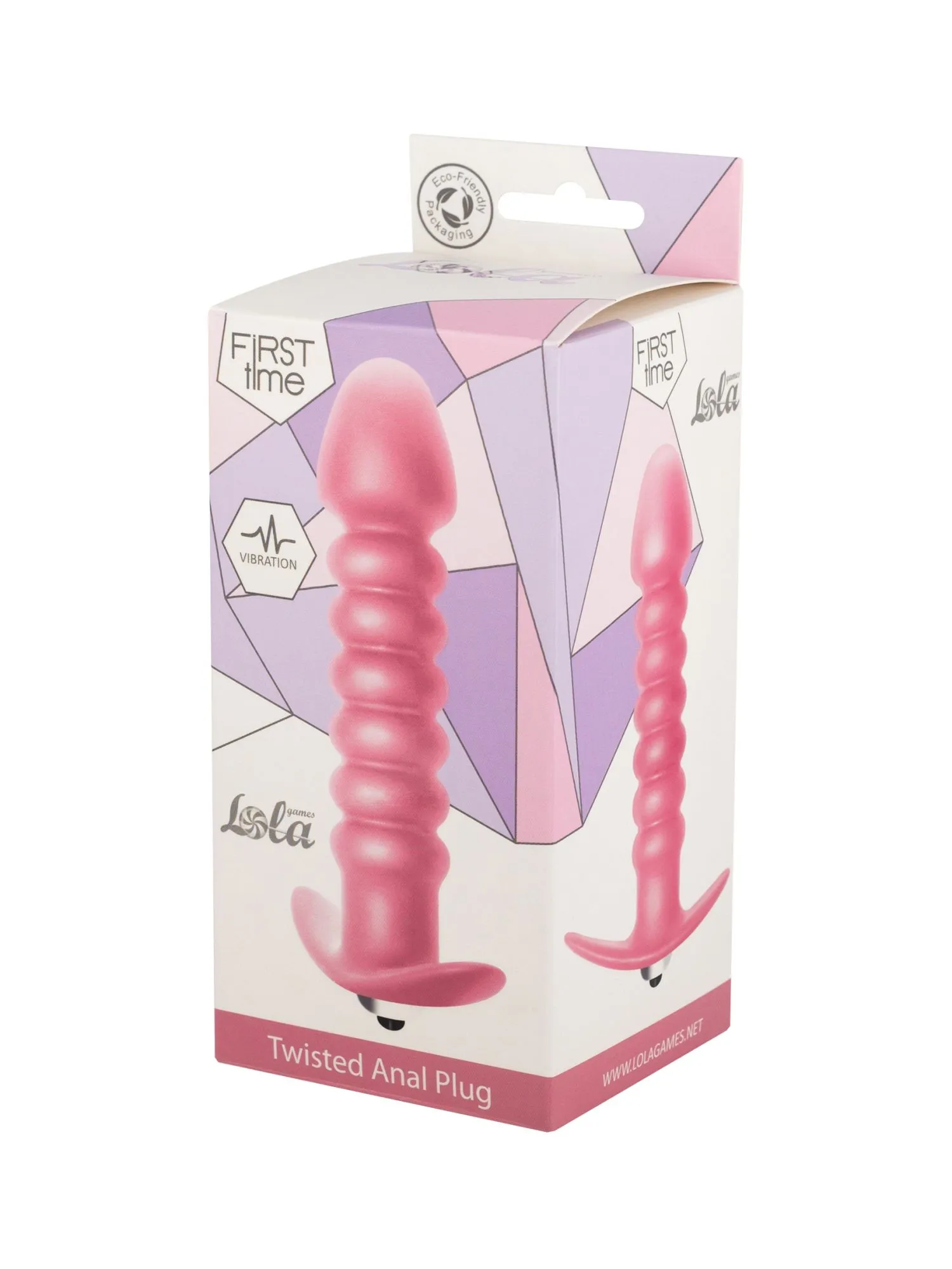 анальная пробка с вибрацией twisted anal plug pink (батарейки ааа) 5007-01lola в России