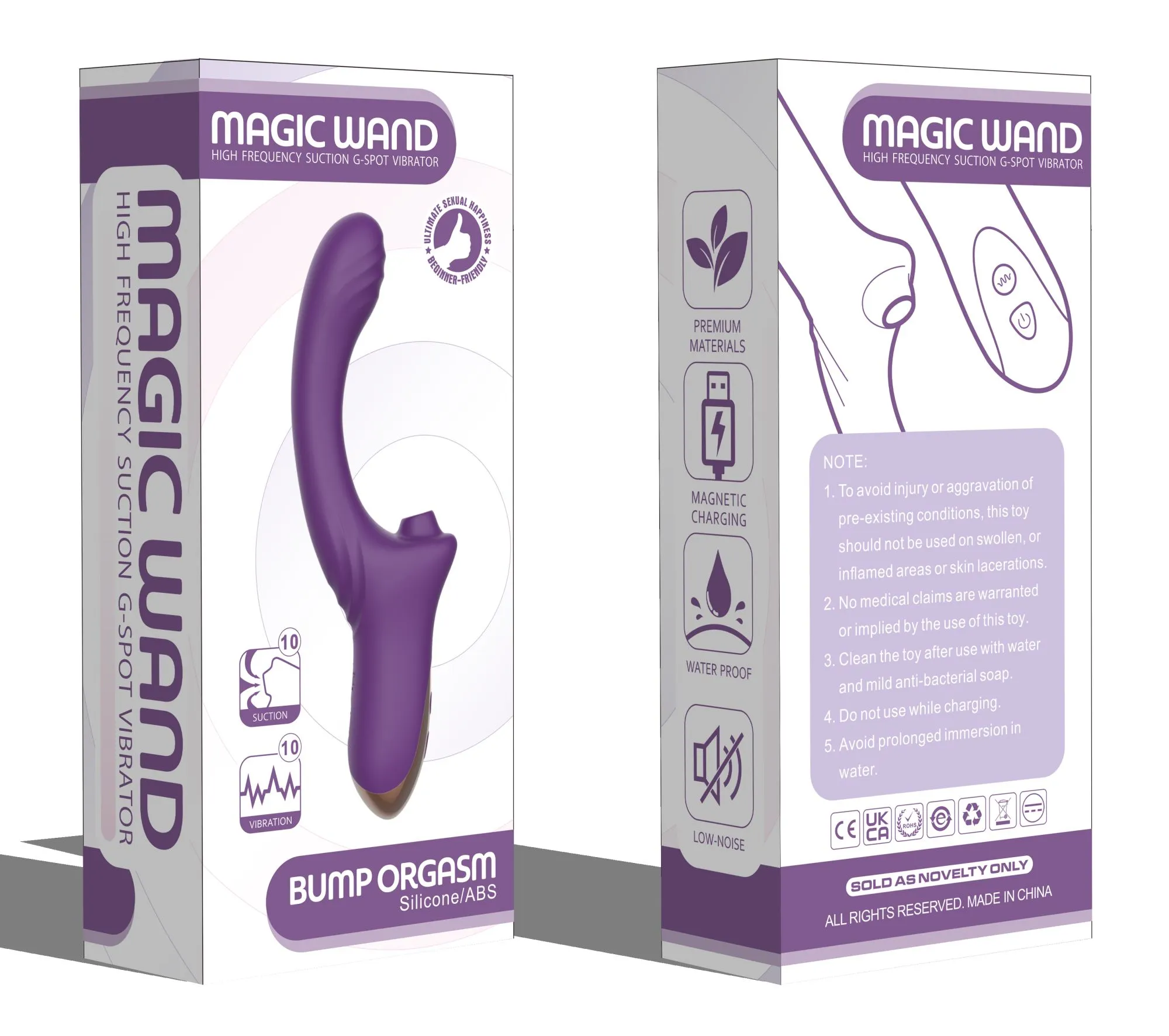 вагинально-клиторальный вибратор secwell sw3044-purple в России