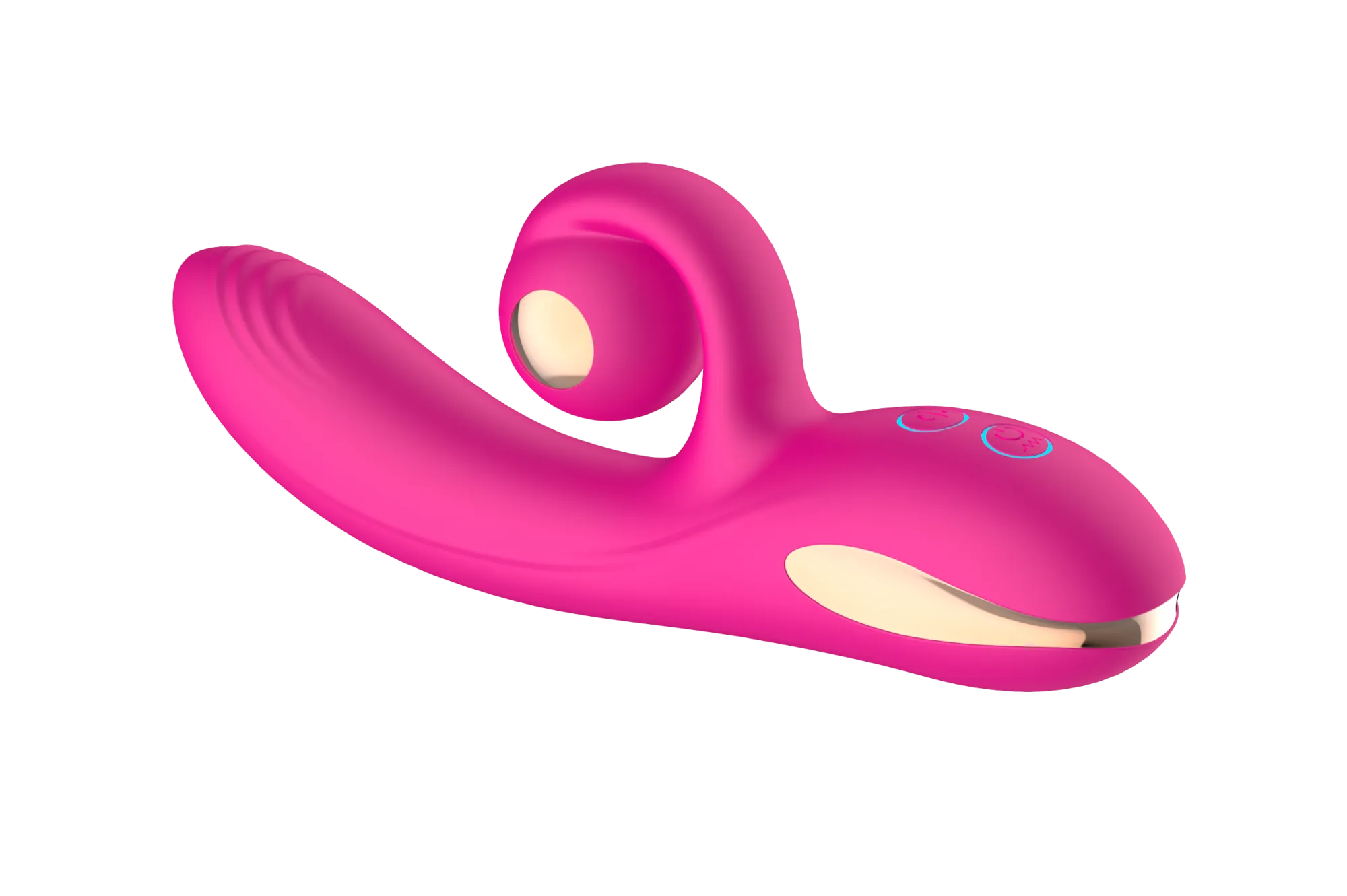 силиконовый вибратор-кролик с функцией вращения sw3052-hot-pink в России