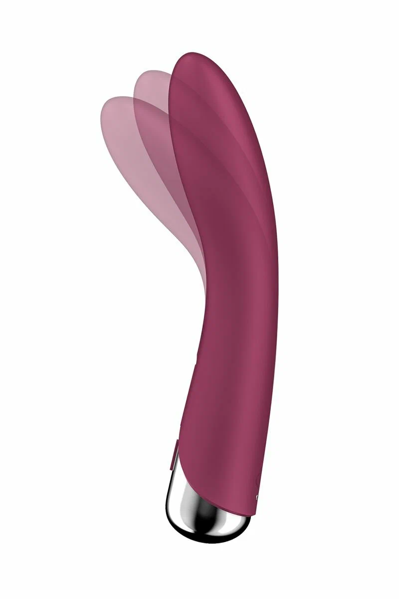 вибратор для точки g  с ротацией satisfyer spinning vibe 1, силикон, бордовый, 17,8 см в России