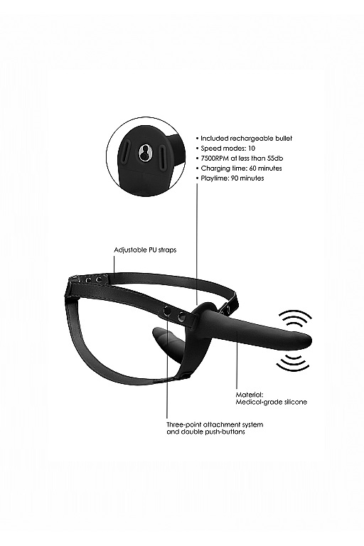 двойной страпон adjustable с вибрацией в России