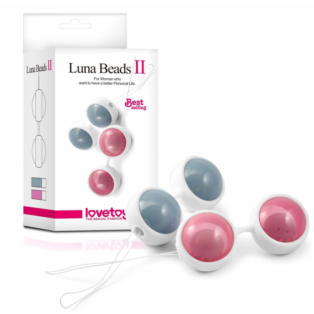 вагинальные шарики lovetoy luna beads, голубые в России