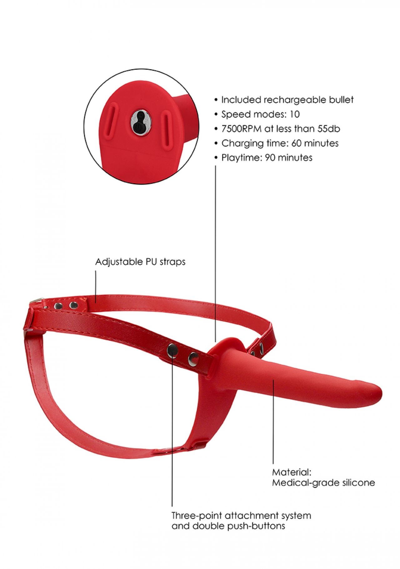 страпон adjustable с вибрацией в России
