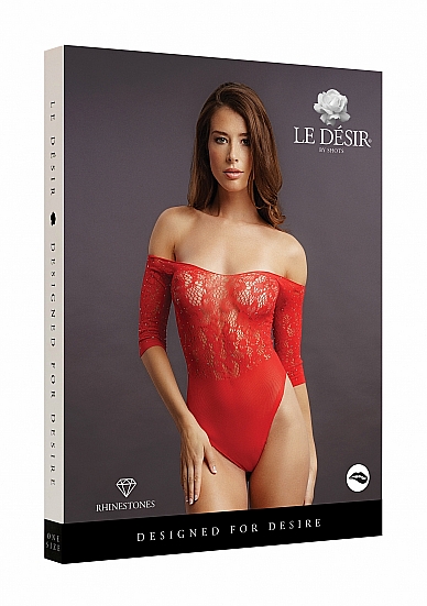 Боди со стразами Crotchless Rhinestone Teddy