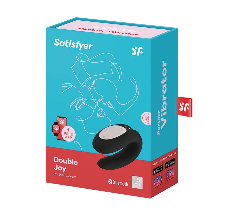 универсальный массажер для пар satisfyer double joy, черный в России
