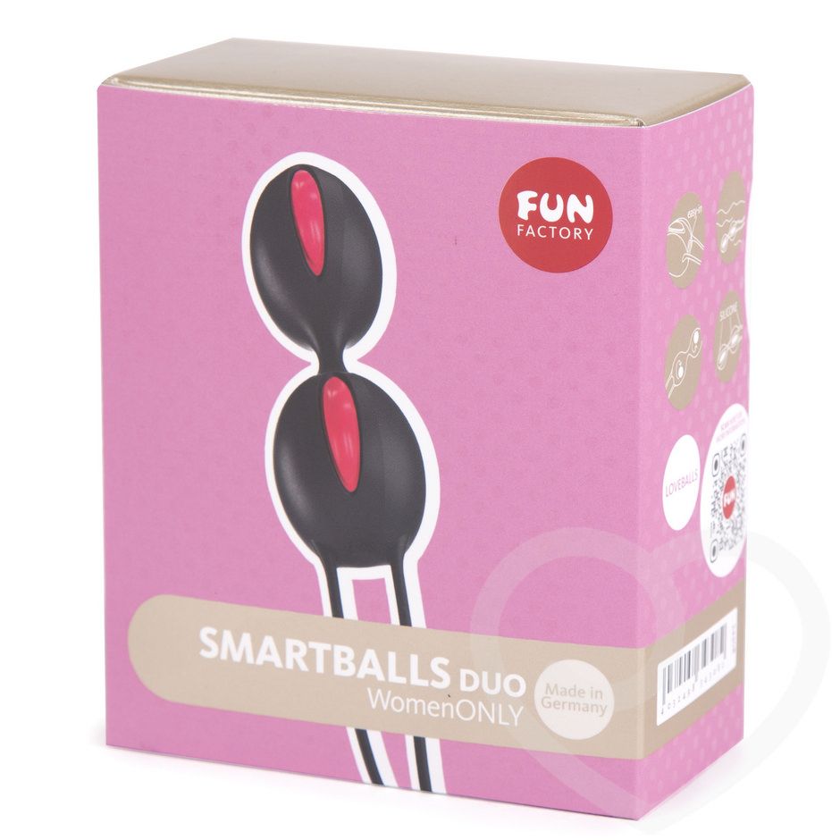 вагинальные шарики fun factory smartballs duo, чёрно-малиновые в России