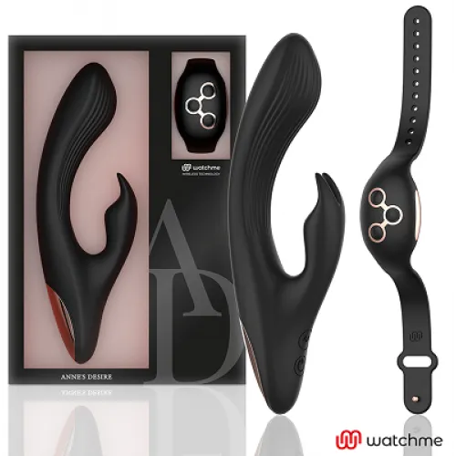 вибромассажёр на пульте д\у anne´s desire rabbit wireless technology watchme black/gold в России