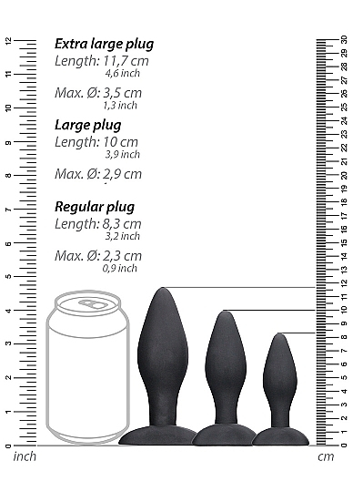 набор анальных пробок apex butt plug set в России
