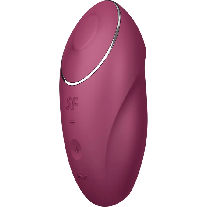 вибромассажер satisfyer tap & climax 1, силикон, бордовый, 11 см в России