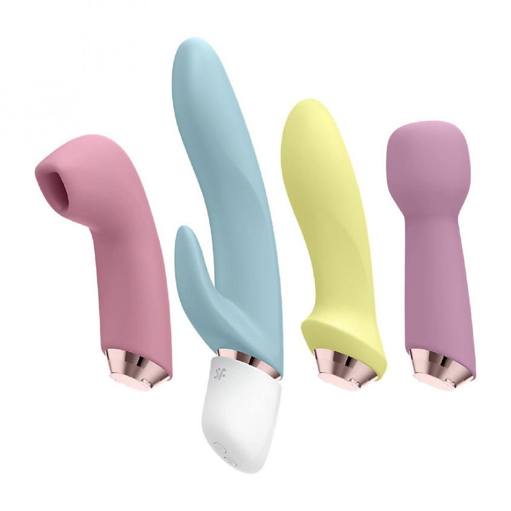 Cтимулятор Satisfyer Marvelous Four, с разными насадками