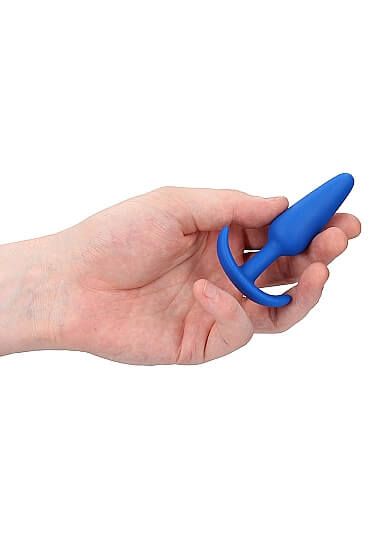 анальная пробка slim butt plug, синяя в России