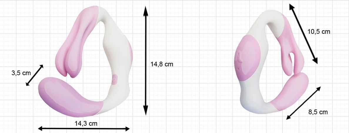 вибратор adrien lastic o venus, розово-белый в России