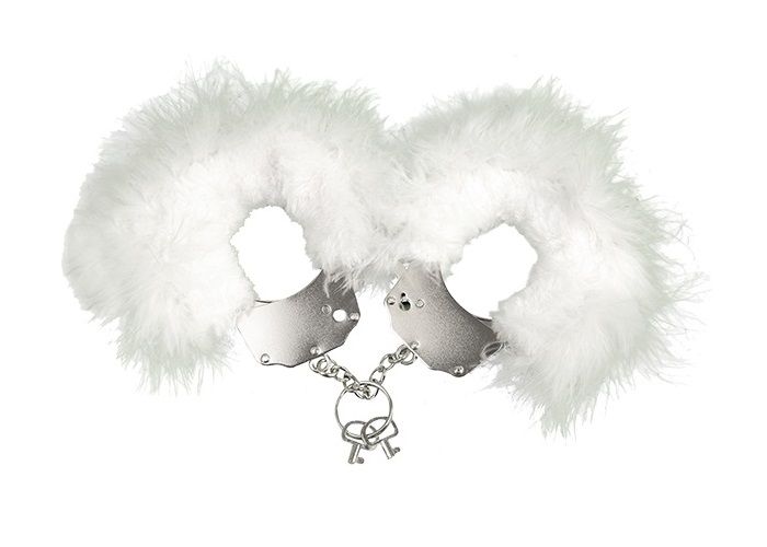 Наручники декоративные Adrien Lastic Metallic Handcuffs, белые
