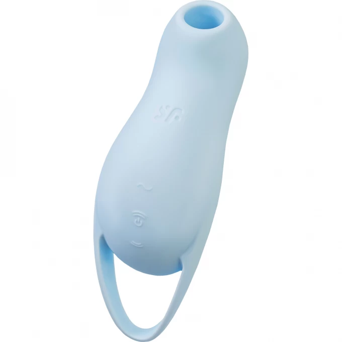 вакуум-волновой стимулятор клитора с вибрацией satisfyer pocket pro 1, силикон, голубой, 13,9 см в России