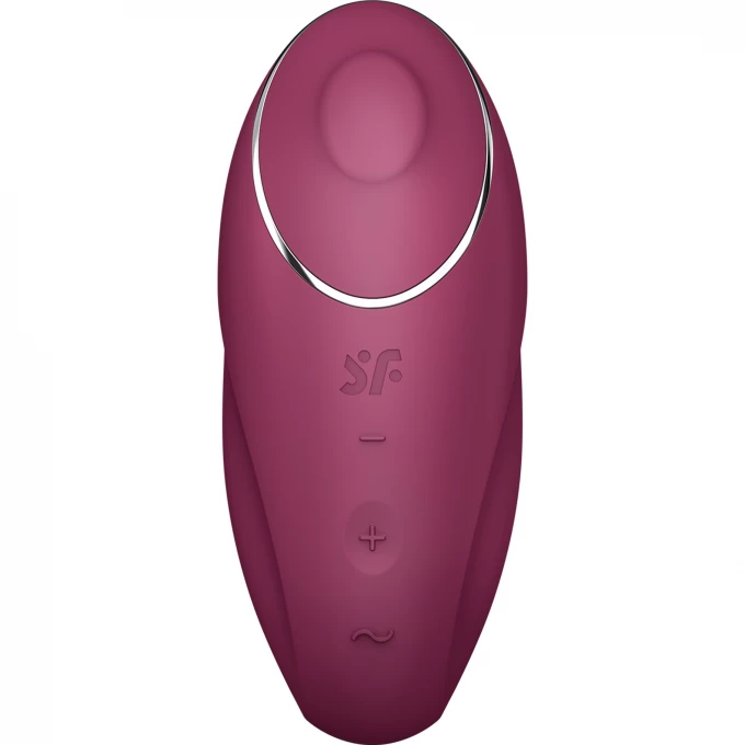 вибромассажер satisfyer tap & climax 1, силикон, бордовый, 11 см в России