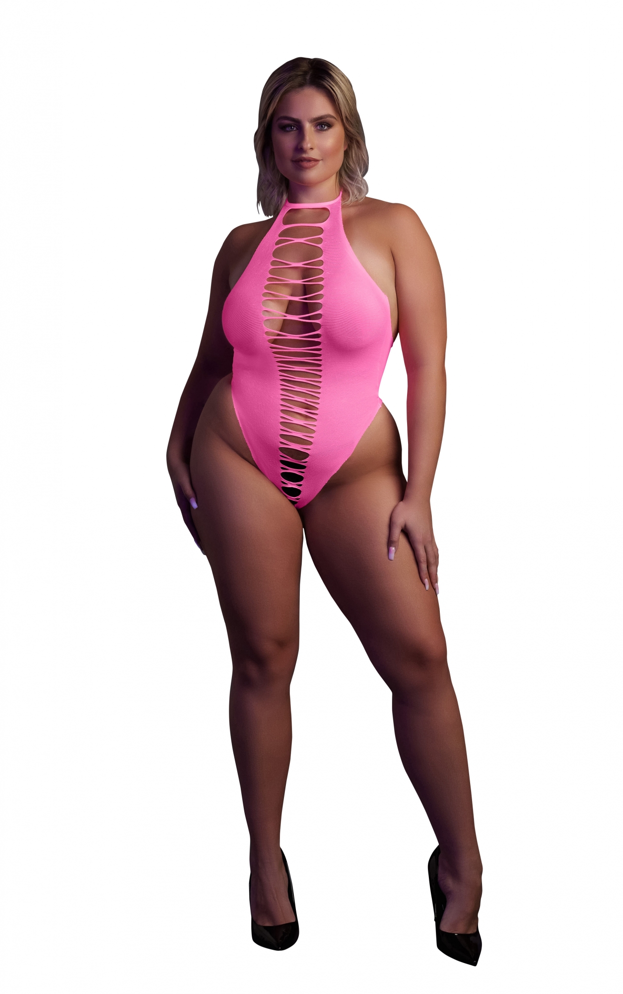 Эротическое боди - neon pink - xl/xxxxl в России