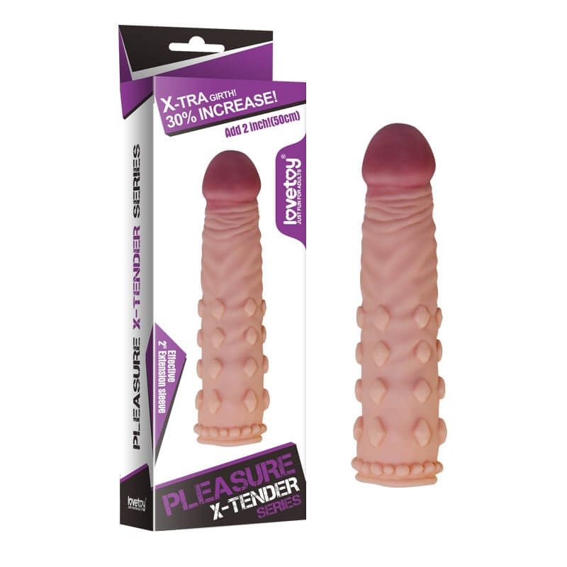 насадка удлиняющая lovetoy pleasure x-tender, телесная в России