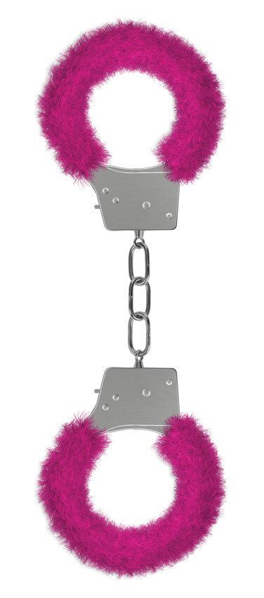 Наручники декоративные с мехом Shots Beginner"s Handcuffs Furry, розовые
