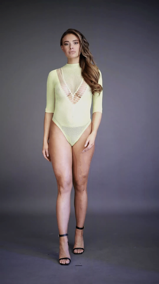 Эротическое боди с рукавами 3/4 - o/s в России