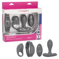 набор с вибро-кольцом и анальным вибромассажером на пульте управления  silicone remote adventure set в России