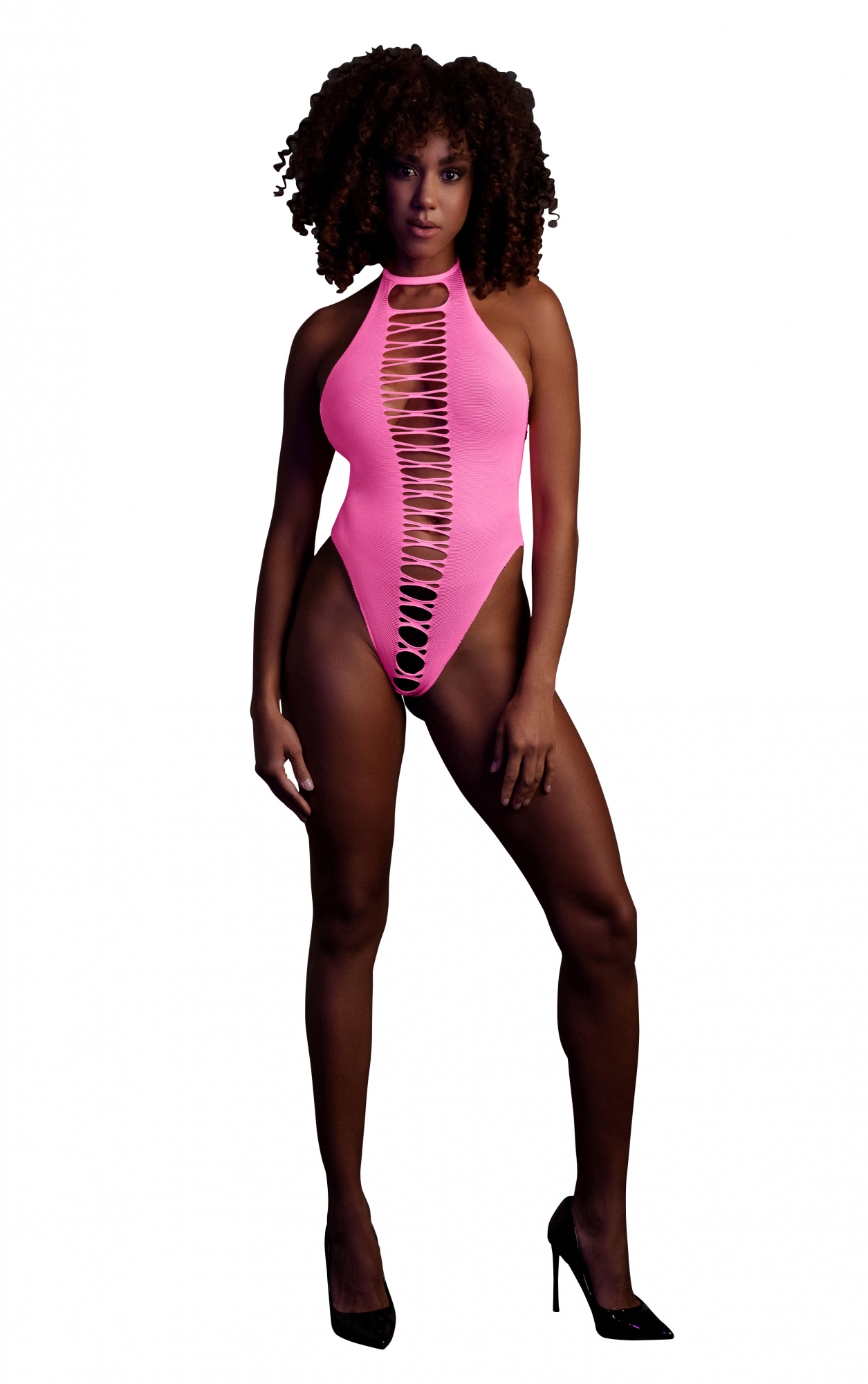 Эротическое боди high-cut body - neon pink - xs/xl в России