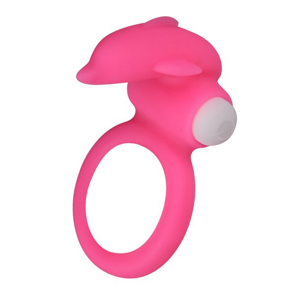 Виброкольцо Lovetoy X-Basic Dolphin, розовое