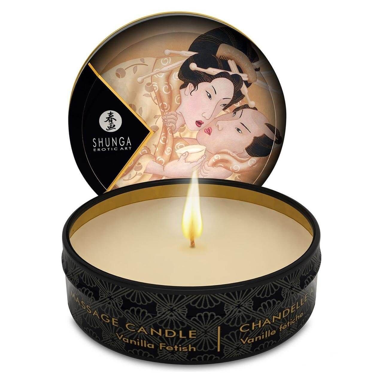 массажная свеча shunga mini massage candle vanilla, 30 мл в России