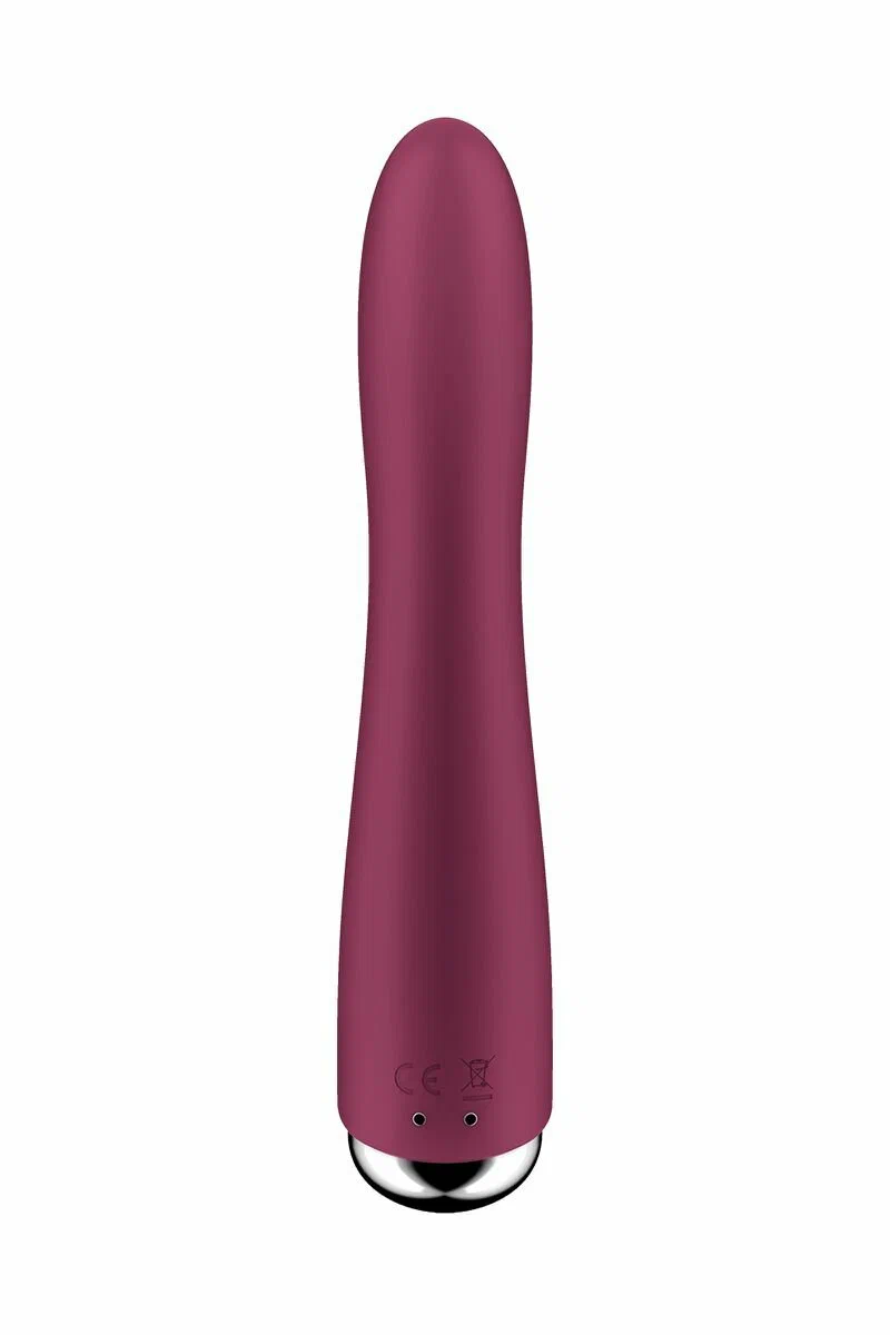 вибратор для точки g  с ротацией satisfyer spinning vibe 1, силикон, бордовый, 17,8 см в России
