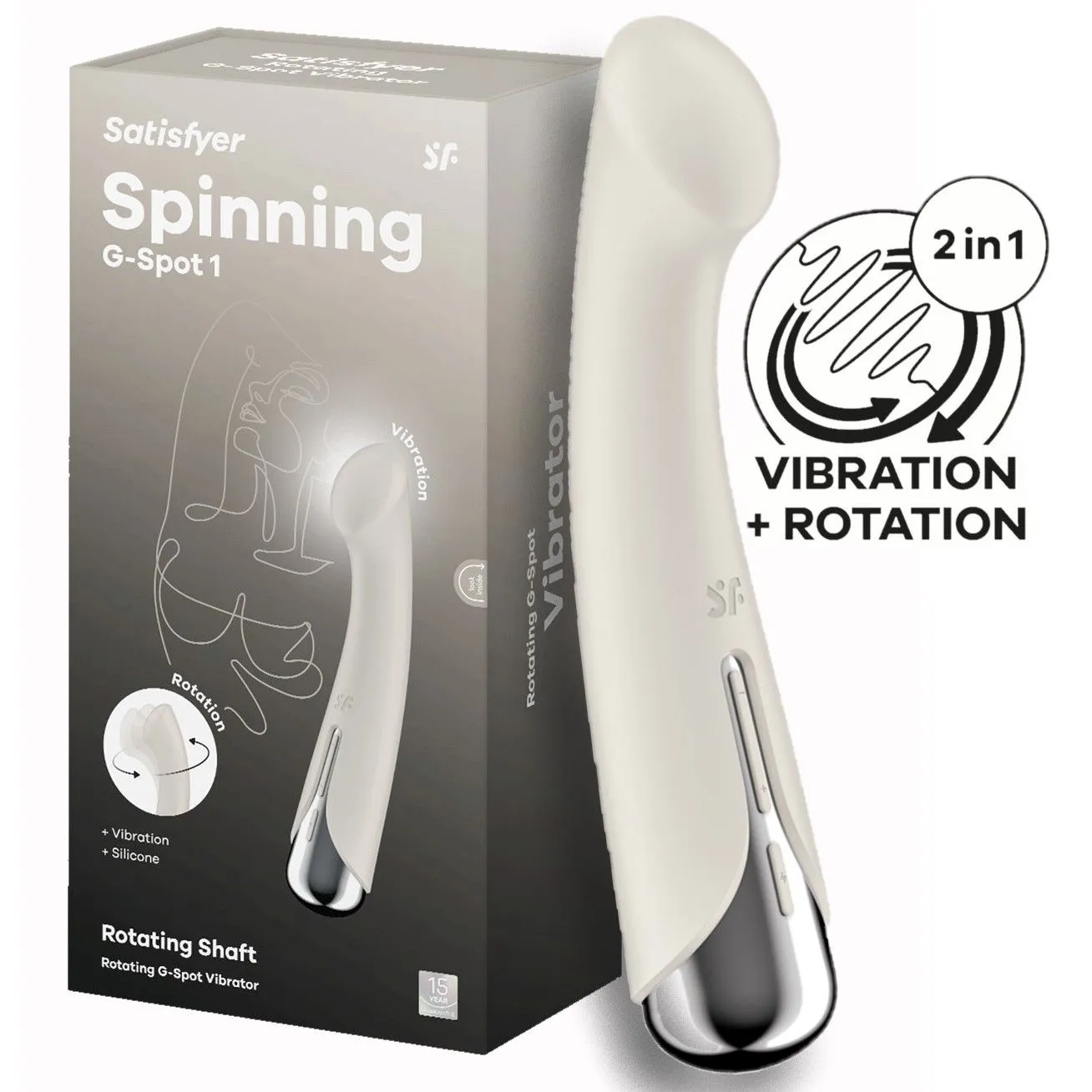 вибромассажер spinning g-spot 1 (beige)  в России