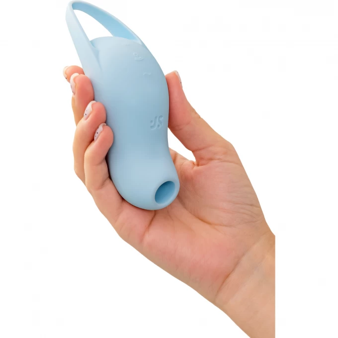 вакуум-волновой стимулятор клитора с вибрацией satisfyer pocket pro 1, силикон, голубой, 13,9 см в России