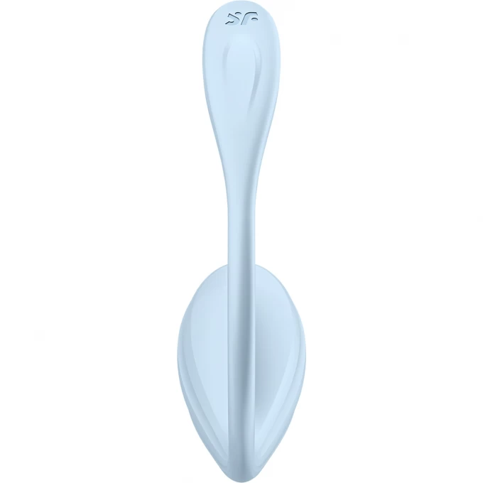 виброяйцо satisfyer smooth petal connect app, голубое, 6,5 см в России