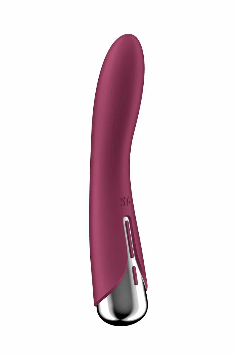 вибратор для точки g  с ротацией satisfyer spinning vibe 1, силикон, бордовый, 17,8 см в России