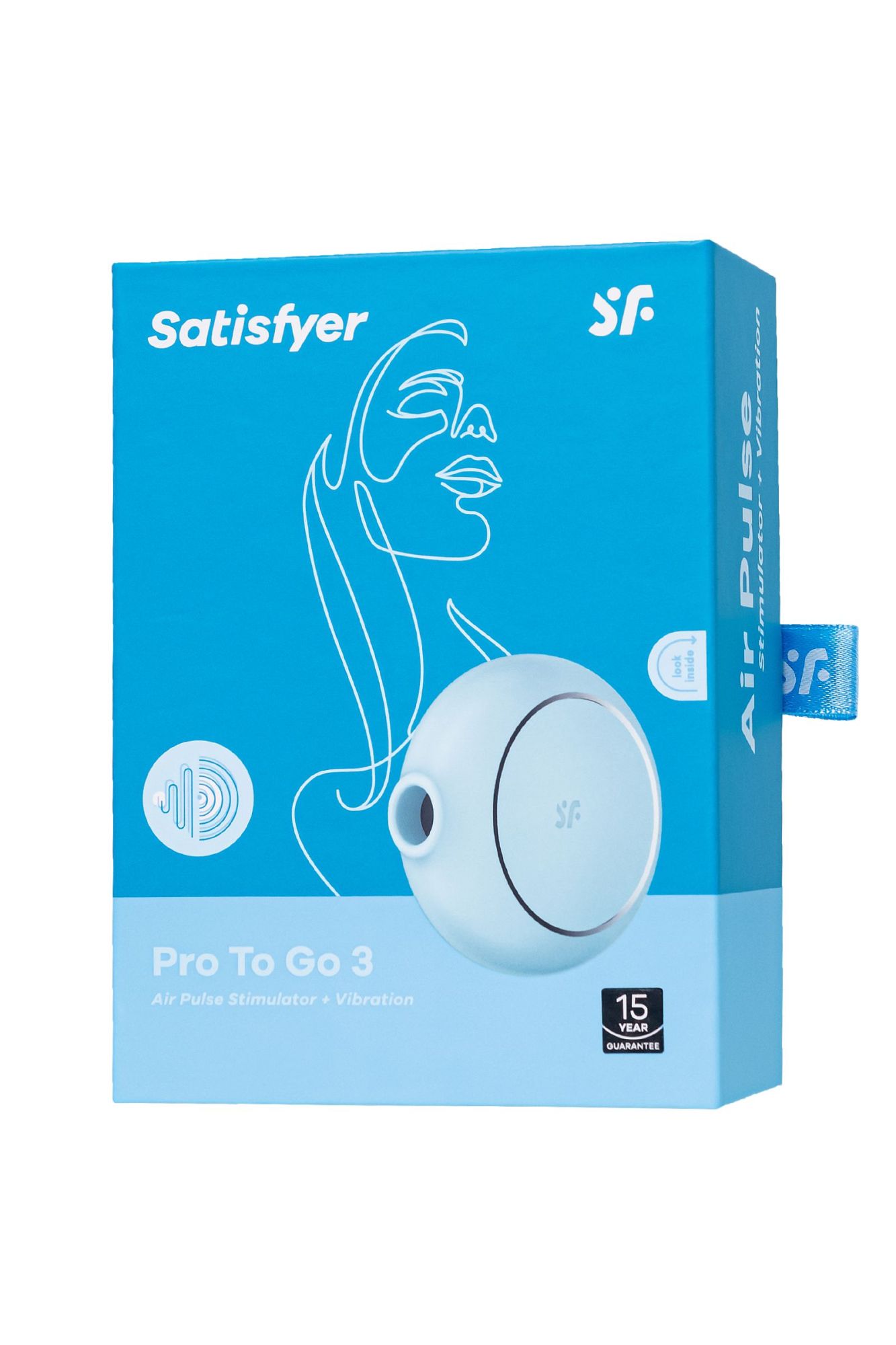 вакуумный стимулятор клитора satisfyer pro to go 3, синий в России