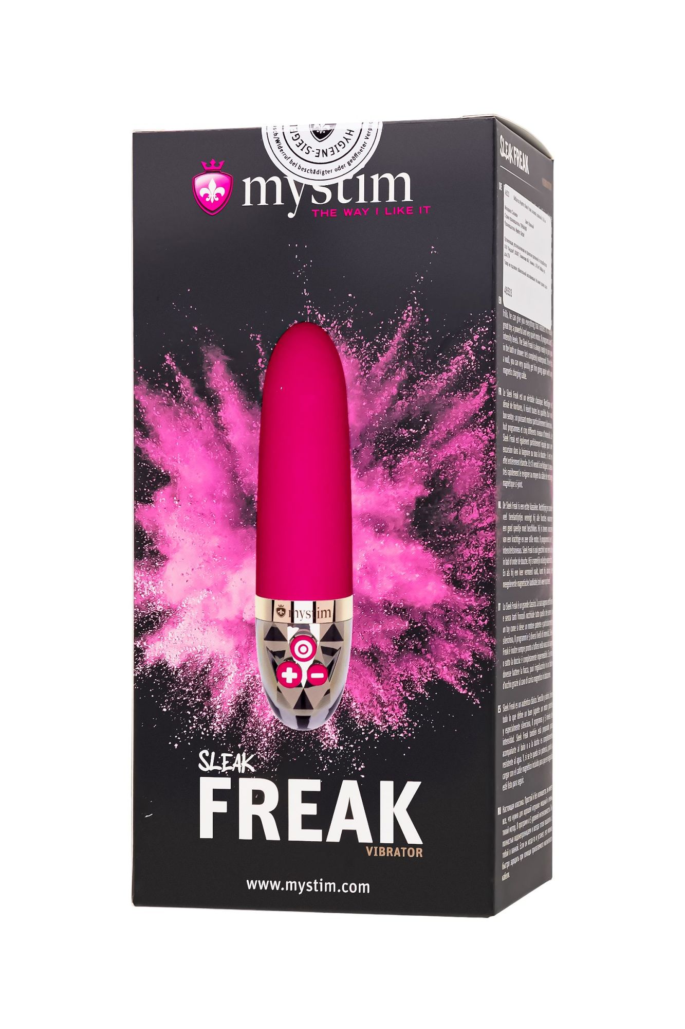 вибратор mystim sleak freak силикон, красный, 14,5 см в России