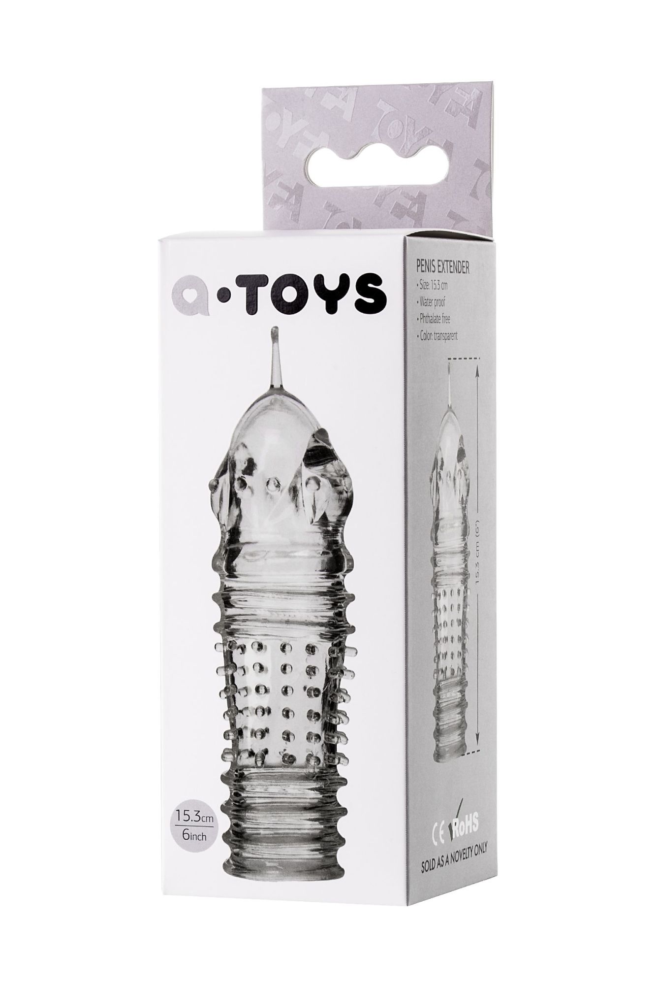 насадка на пенис toyfa a-toys baldi, tpr, прозрачный, 15,3 см в России