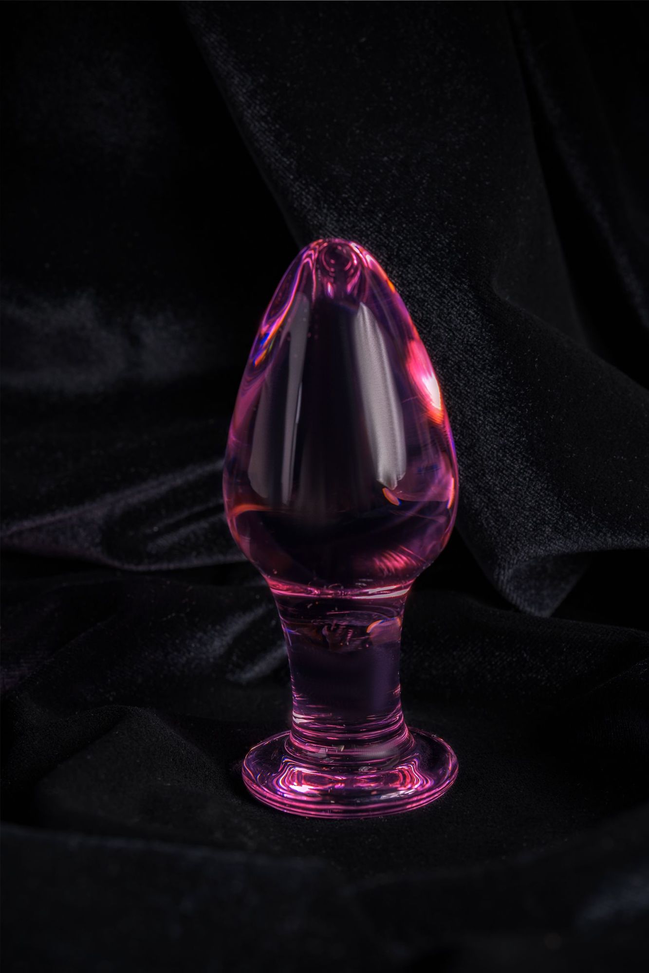 анальная втулка sexus glass, стекло, розовая, 10 см, ø 4 см в России