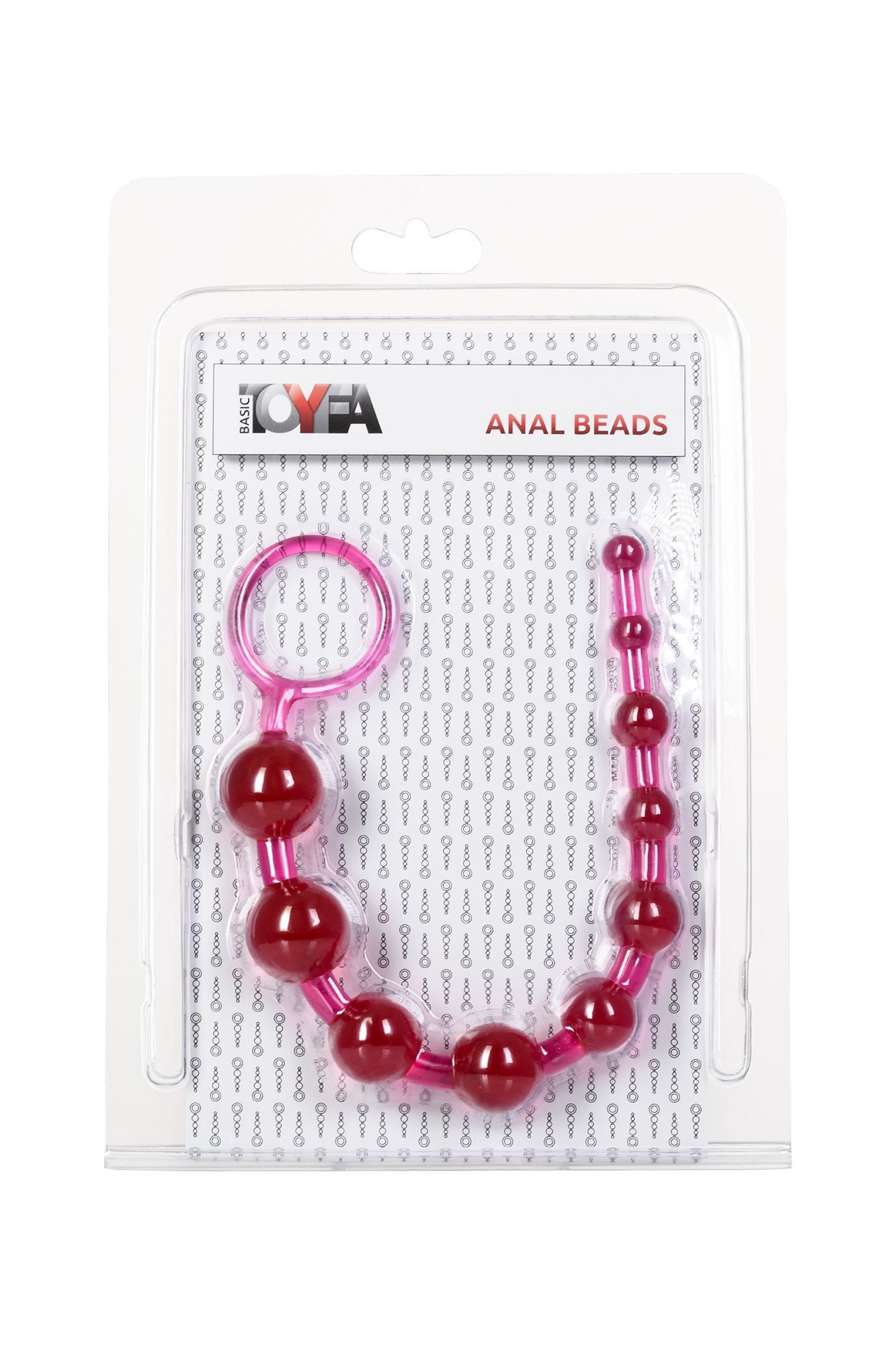 анальная цепочка toyfa, pvc, розовый, 30 см в России
