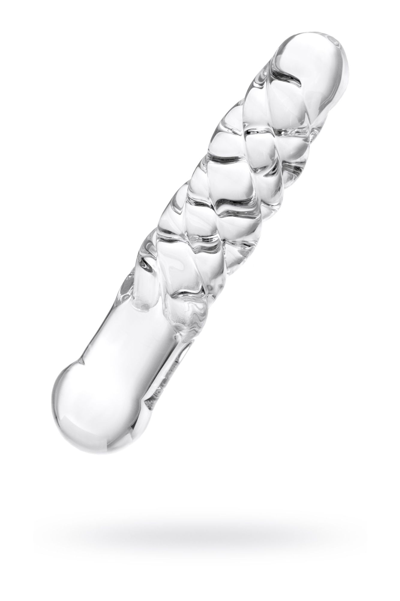 двусторонний фаллоимитатор sexus glass, стекло, прозрачный, 16 см в России
