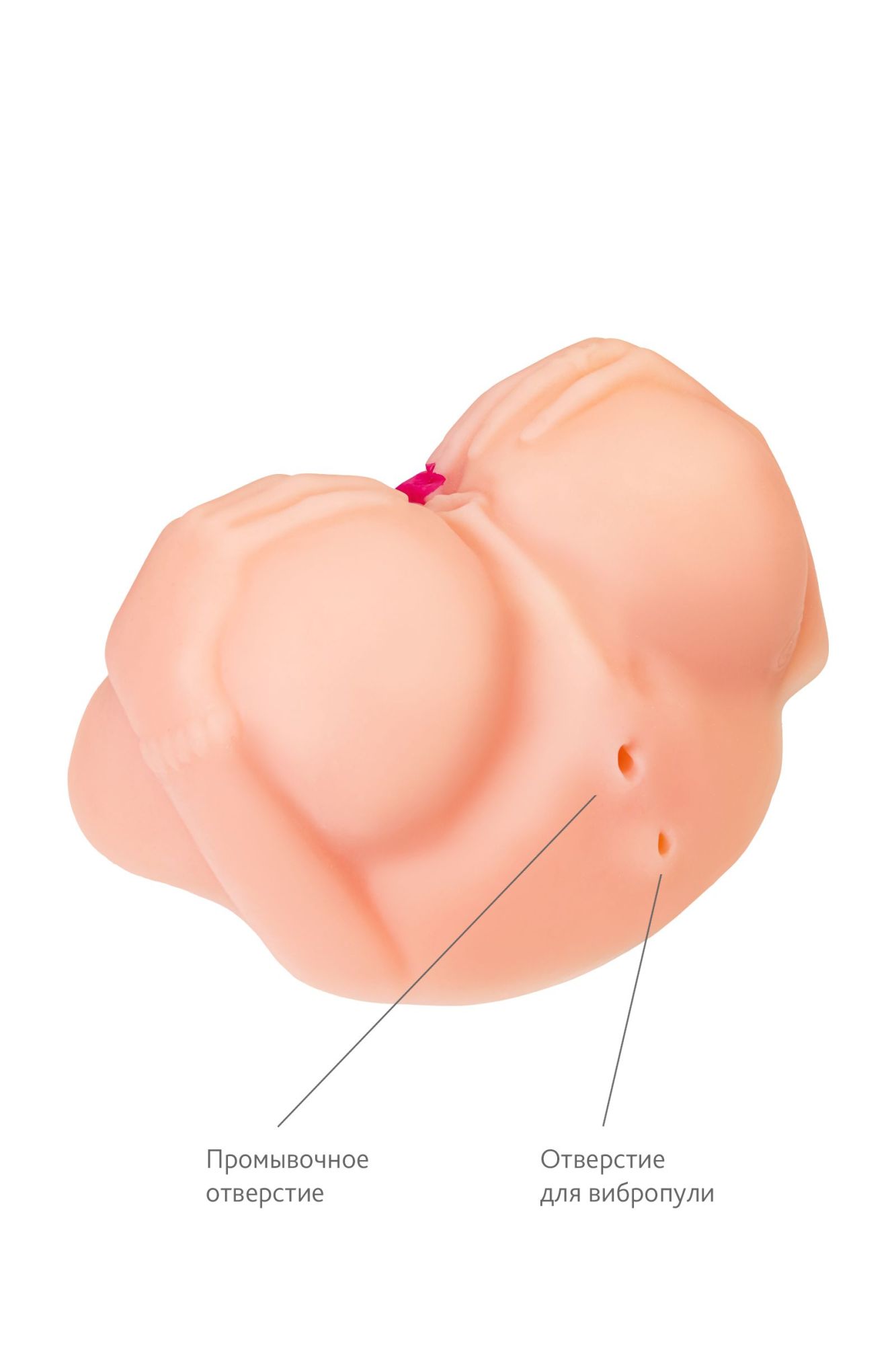 мастурбатор реалистичный toyfa juicy pussy nicole с вибрацией, вагина и анус, tpr, телесный, 19 см в России