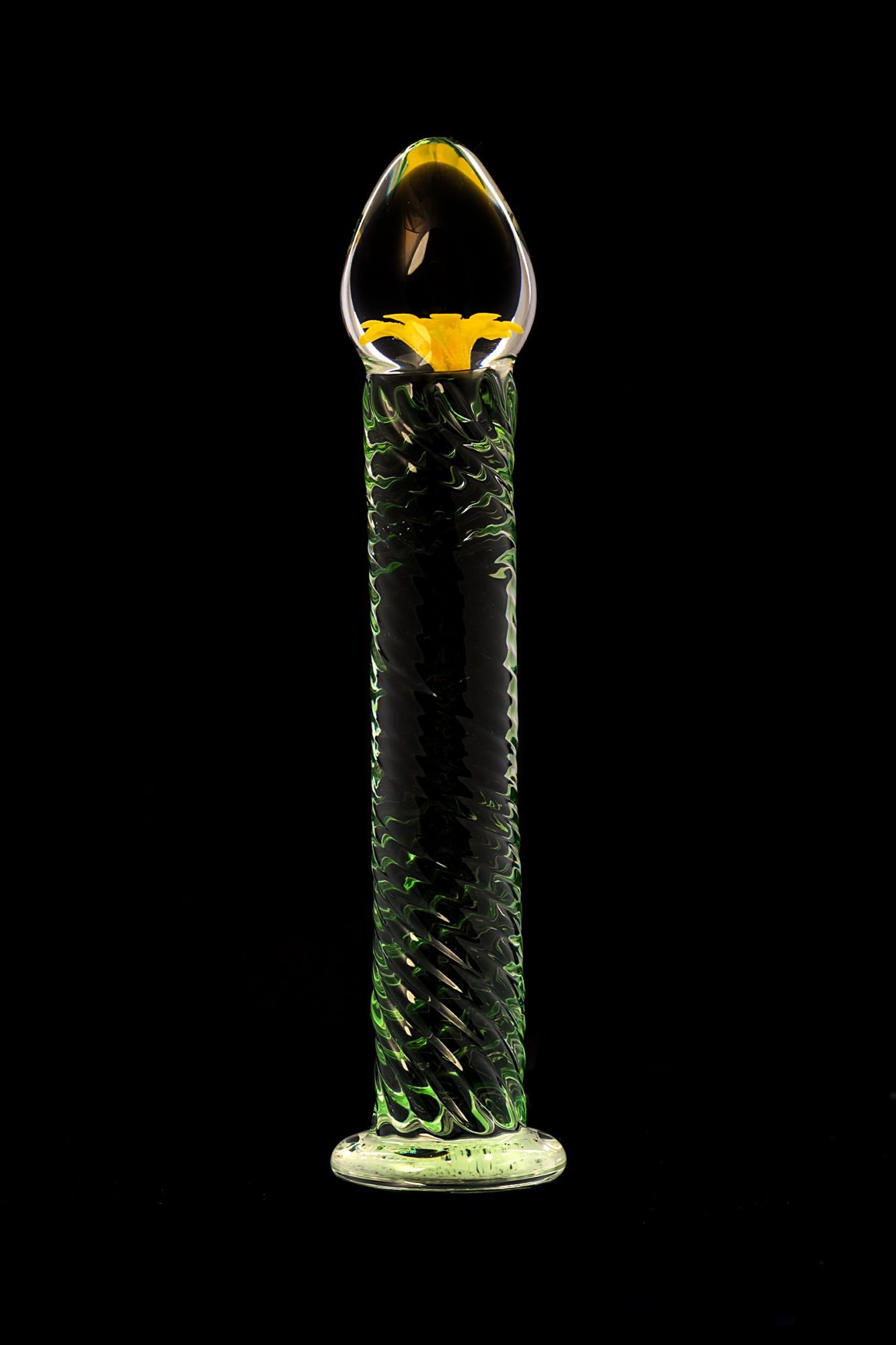 нереалистичный фаллоимитатор sexus glass, стекло, ребристый, 16,5 см в России