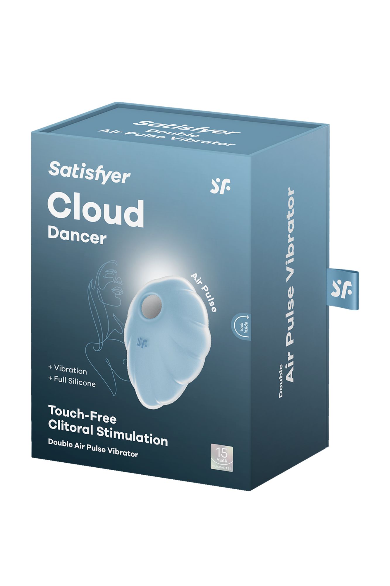вакуумный стимулятор клитора satisfyer cloud dancer, силикон, голубой, 9 см в России