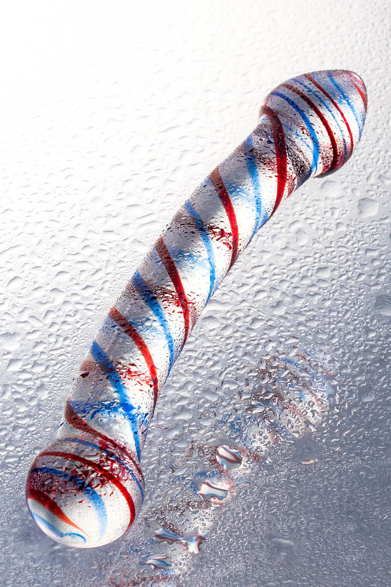 фаллоимитатор с двумя головками sexus glass, стекло, прозрачный, 21 см в России