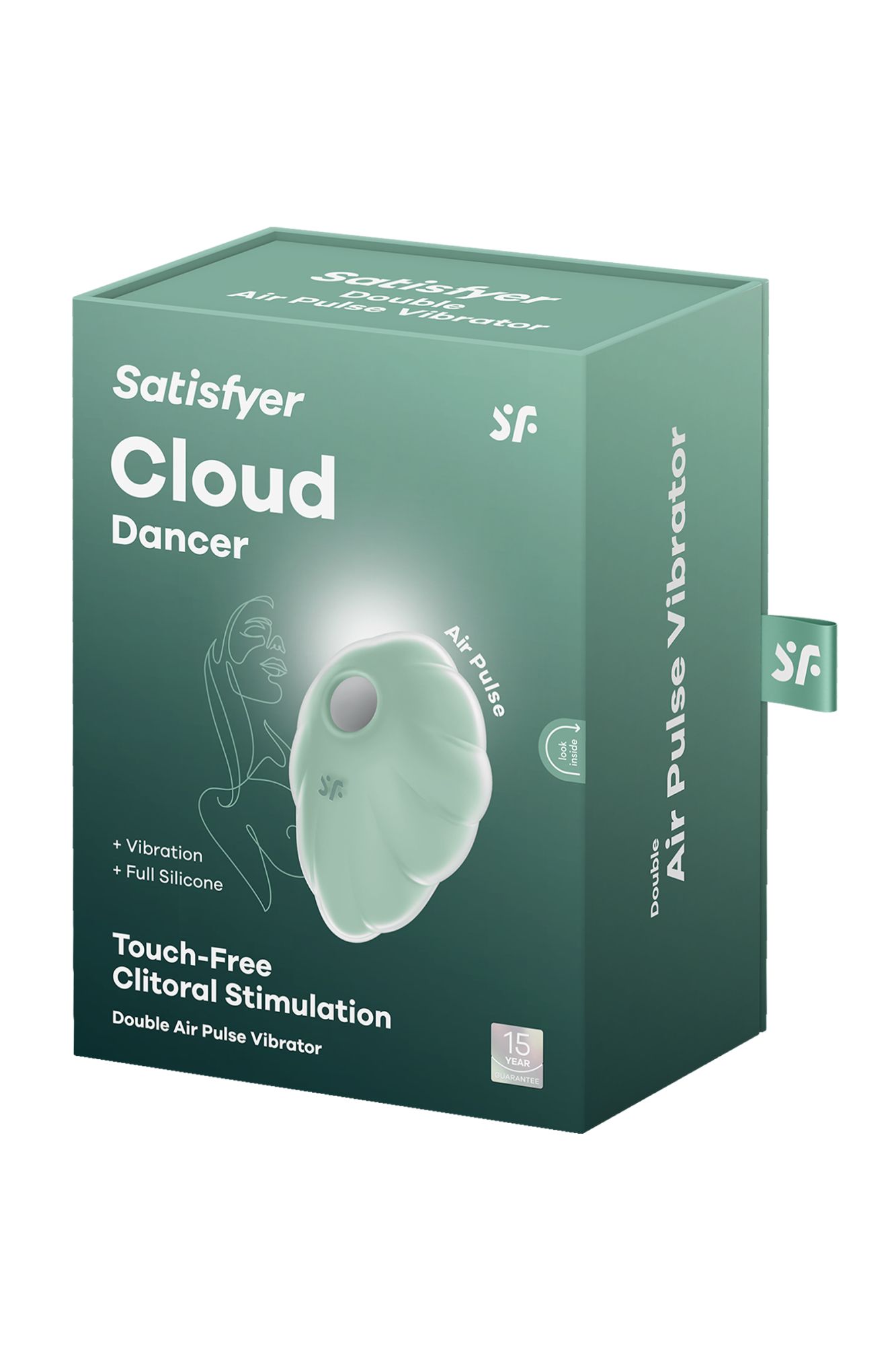вакуумный стимулятор клитора satisfyer cloud dancer, силикон, зеленый, 9 см в России