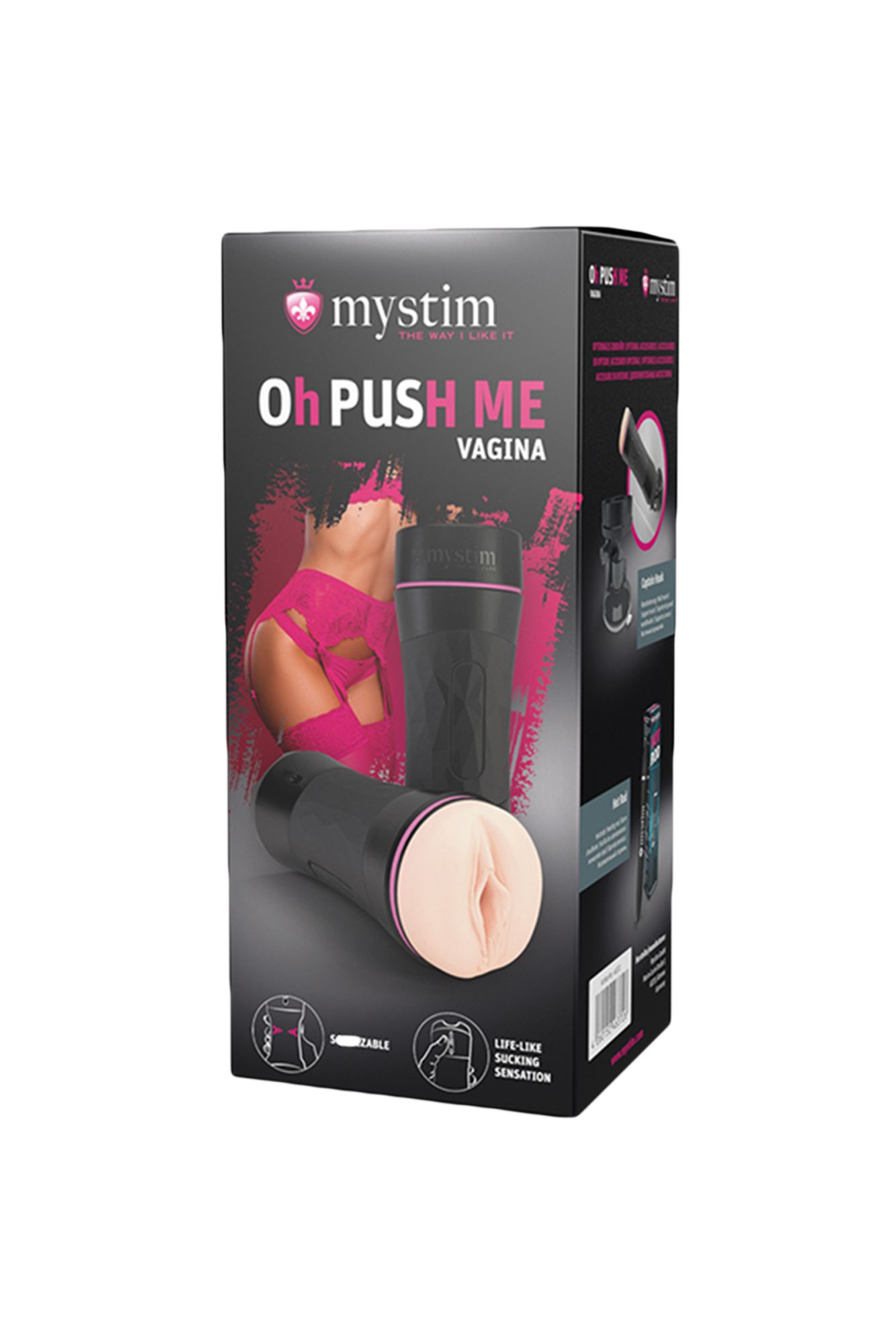 мастурбатор mystim oh push me vagina,tpe, телесный, 21,5 см в России
