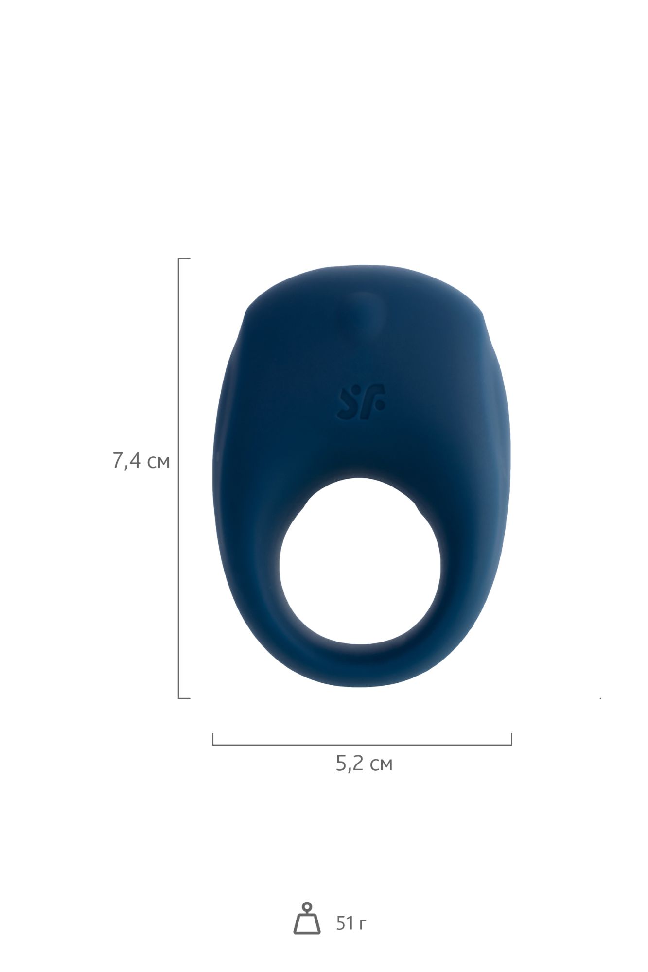 эрекционное кольцо на пенис satisfyer strong one connect app, силикон, синий, 7 см. в России